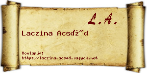 Laczina Acsád névjegykártya